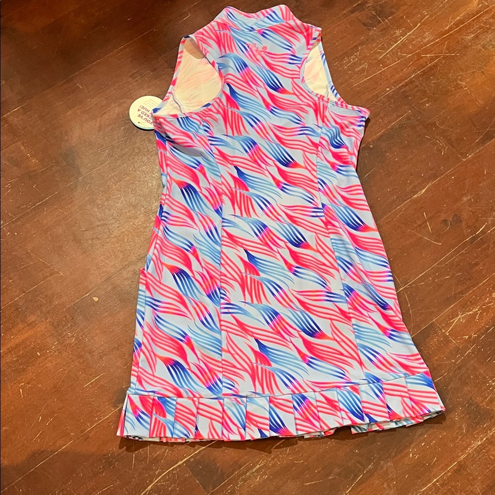 Tzu Tzu Vibrant Pink and Blue Dress - Picture 9 of 12